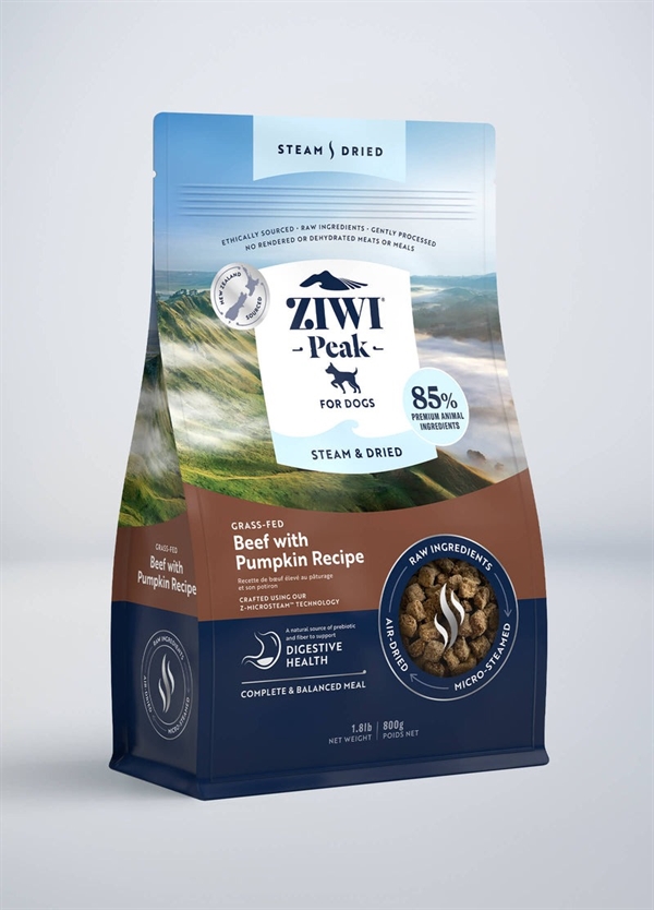 Ziwipeak Dog Steam & Dried Beef 800g
