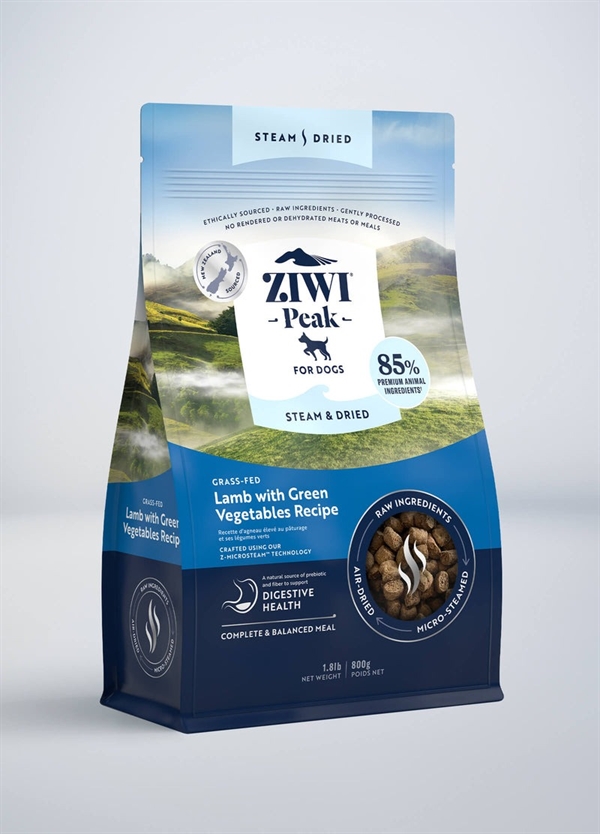 Ziwipeak Dog Steam & Dried Lamb 800g