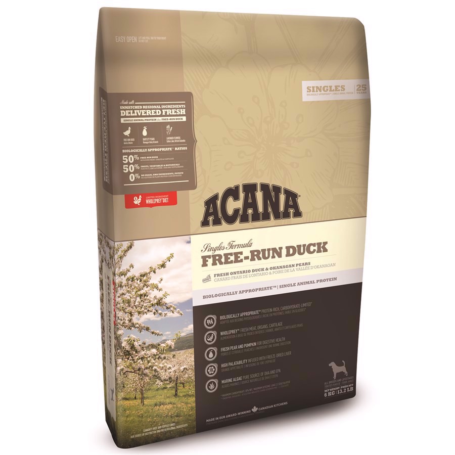 Se Acana Free-Run Duck, 2 kg hos Hundefoder.dk