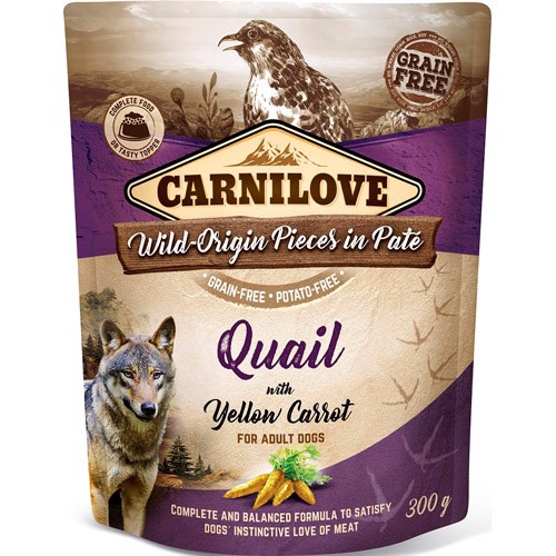 Billede af Carnilove Pouch Pate Vagtel, 300g