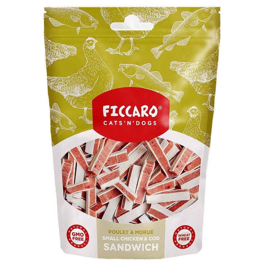 Billede af FICCARO Small Chicken and Cod Sandwich, 100g