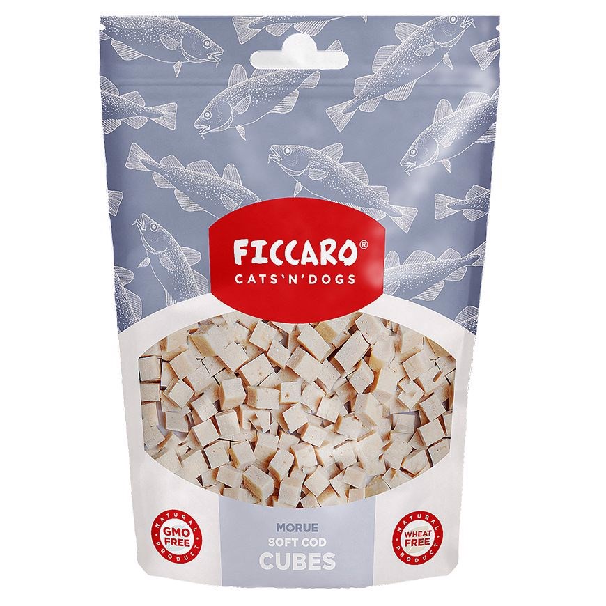 Billede af FICCARO Soft Cod Cubes, 100g hos Hundefoder.dk