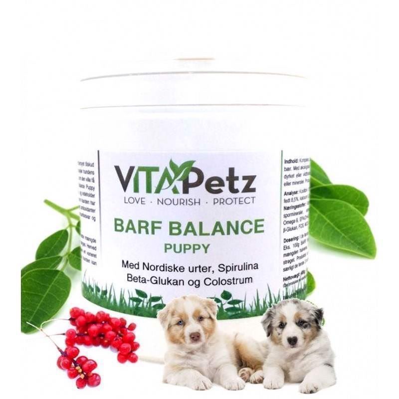 Se VitaPetz BARF Balance Puppy, 400 gr. urtetilskud, 400 gr hos Hundefoder.dk