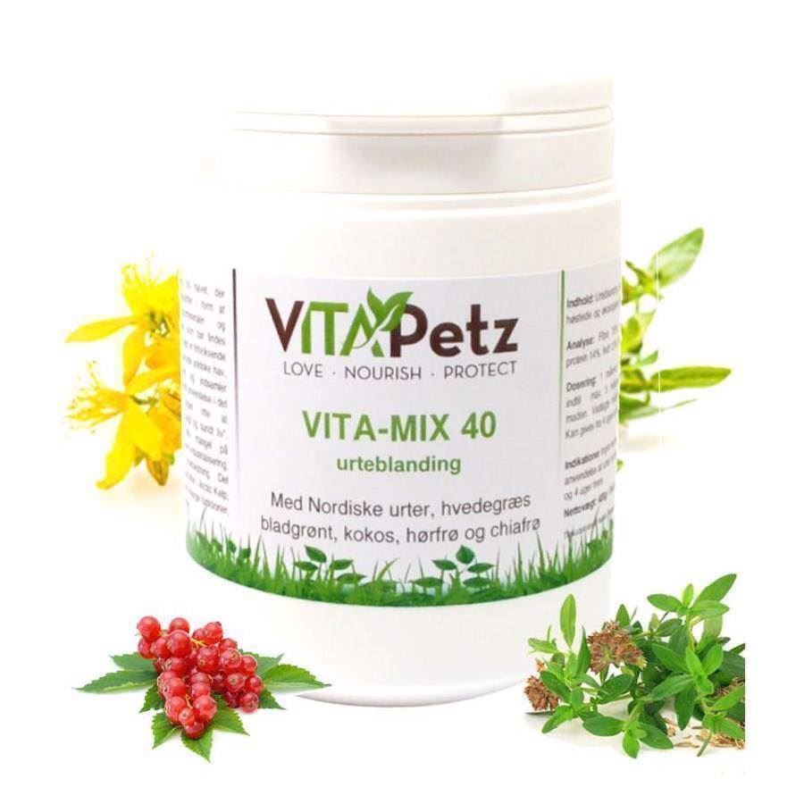 Se VitaPetz Vita-Mix 40 urter, 800 gr. hos Hundefoder.dk