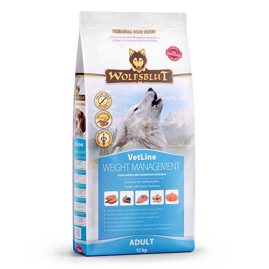 Wolfsblut Vetline Hundefutter Sparpaket – 2x2kg Weight Management, Getreidefrei, Hoher Fleischanteil