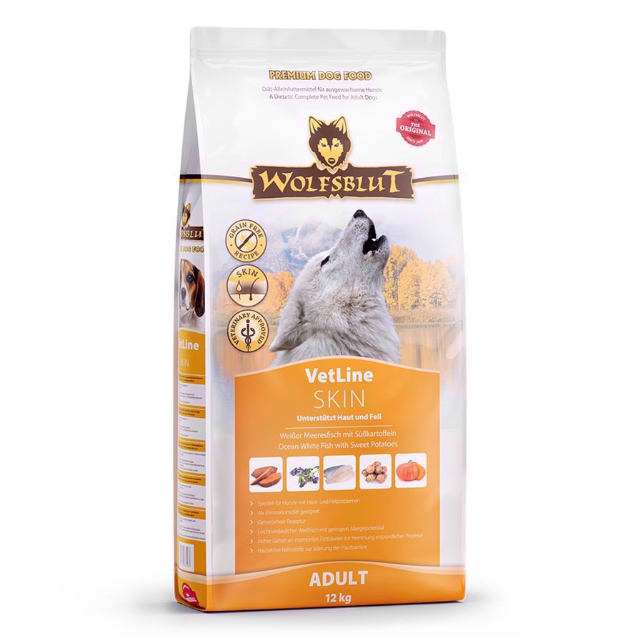 Billede af WolfsBlut VetLine Skin & Coat til pelsproblemer, 12 kg