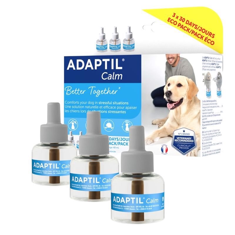 Se Adaptil Calm Refill til Diffusor, 3 x 48 ml hos Hundefoder.dk