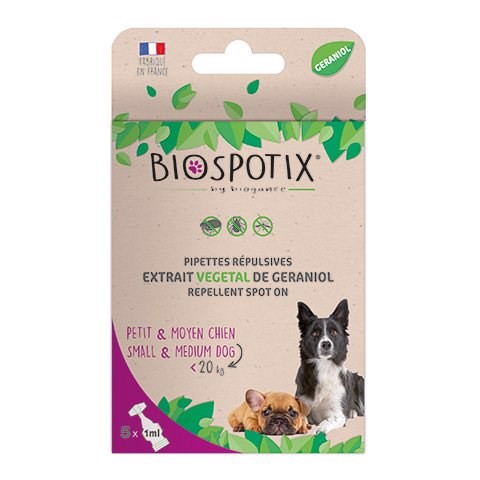 Billede af BIOSPOTIX Dog S-M Spot on, 5 pipetter hos Hundefoder.dk