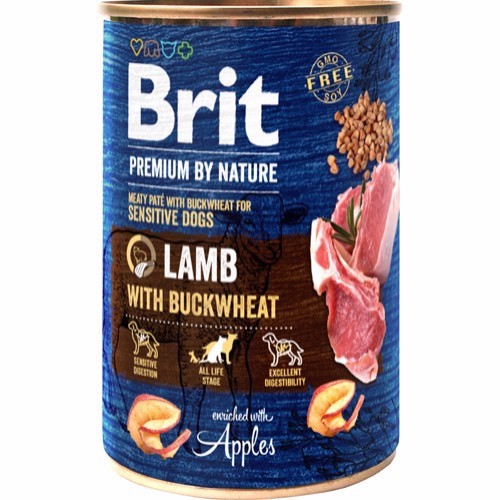 Billede af Brit Premium By Nature dåsemad Lamb w/buckwheat, 400g