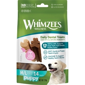Whimzees Puppy M/L, 14 stk, 210g