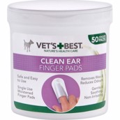 Vets Best Clean Ear Finger pads, 50 stk.