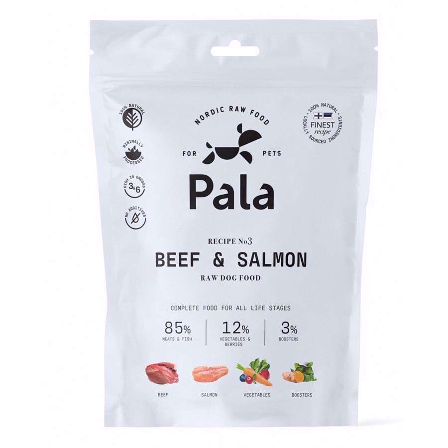 Billede af Pala Raw Dog Food Beef & Salmon, 400g