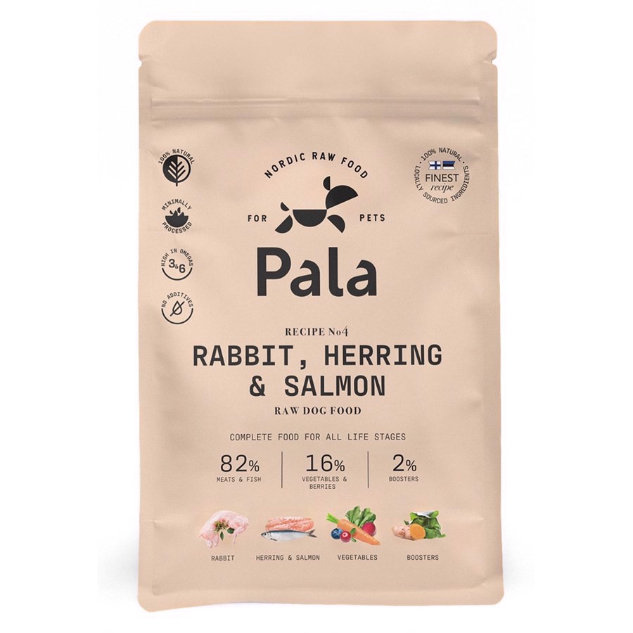 Se Pala Dog Food Rabbit, Herring & Salmon, 1 kg hos Hundefoder.dk