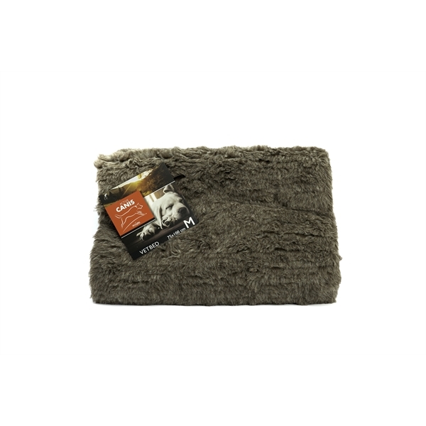 Vetbed med stof bund, brun, small, 60x75 cm