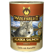 WolfsBlut Alaska Salmon Adult dåsemad, 395g
