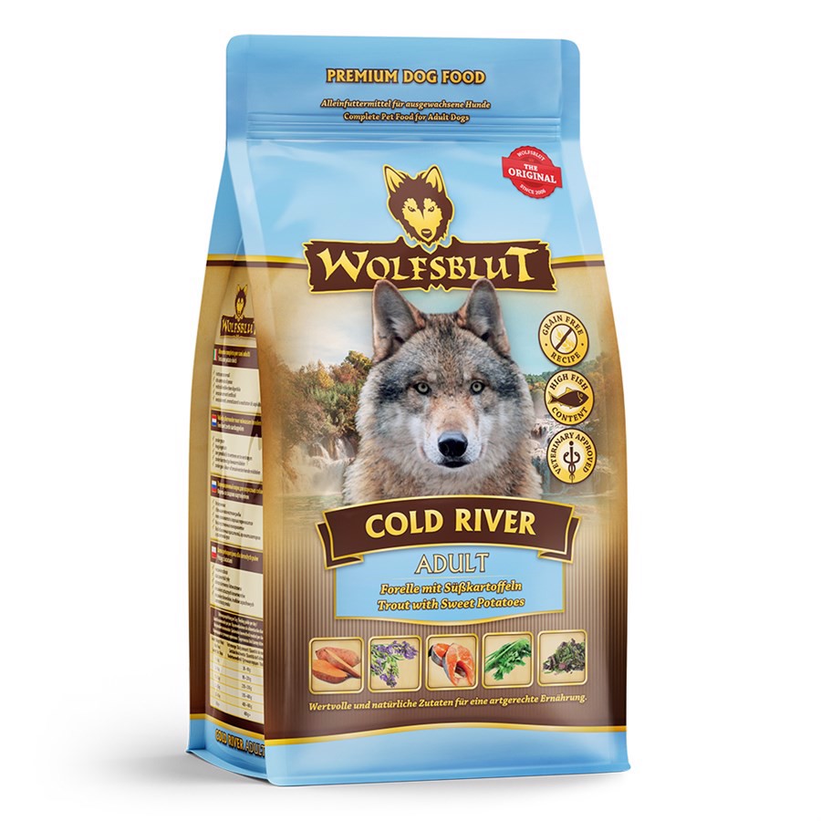 Se Wolfsblut Cold River Adult, 500 g hos Hundefoder.dk
