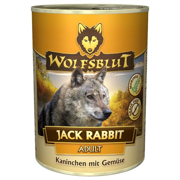 Se WolfsBlut Jack Rabbit Adult dåsemad, 395g hos Hundefoder.dk