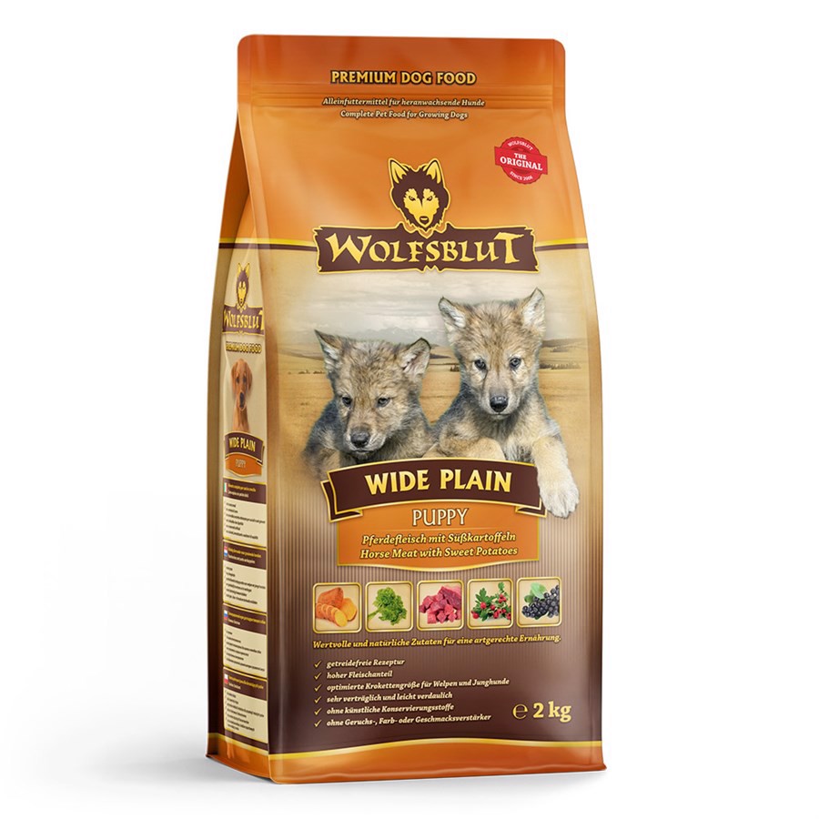 Se Wolfsblut Wide Plain Puppy, 2kg hos Hundefoder.dk