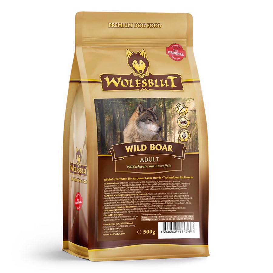 Billede af WolfsBlut Wild Boar Adult, 500 g