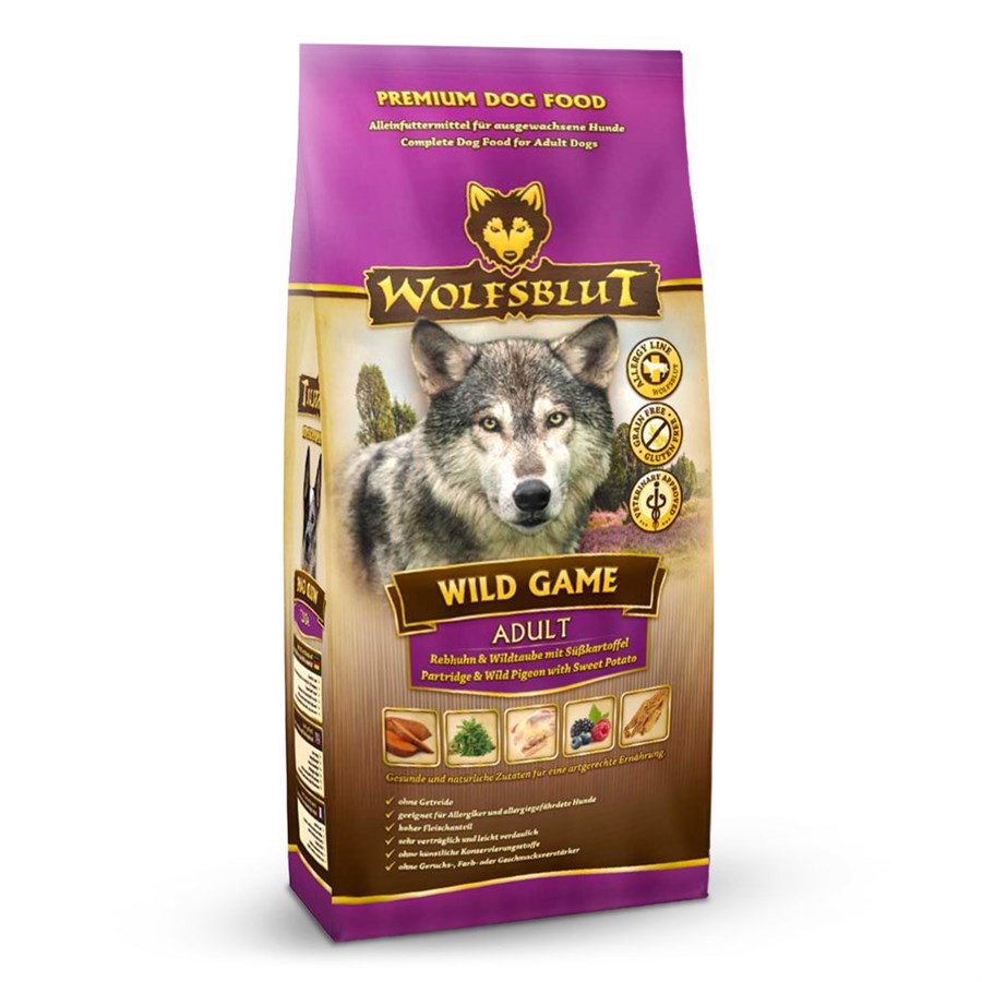 Se WolfsBlut Wild Game Adult, 12.5 kg hos Hundefoder.dk